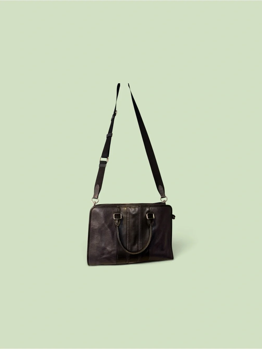 Coach Brown Leather Laptop Messenger with Detachable Strap